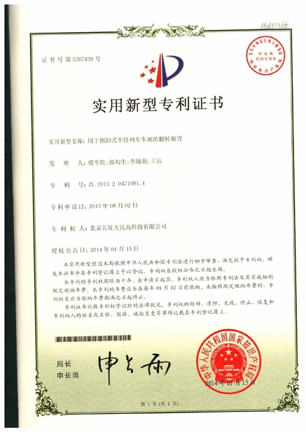 Chine TIENMIN Co.,LTD certifications